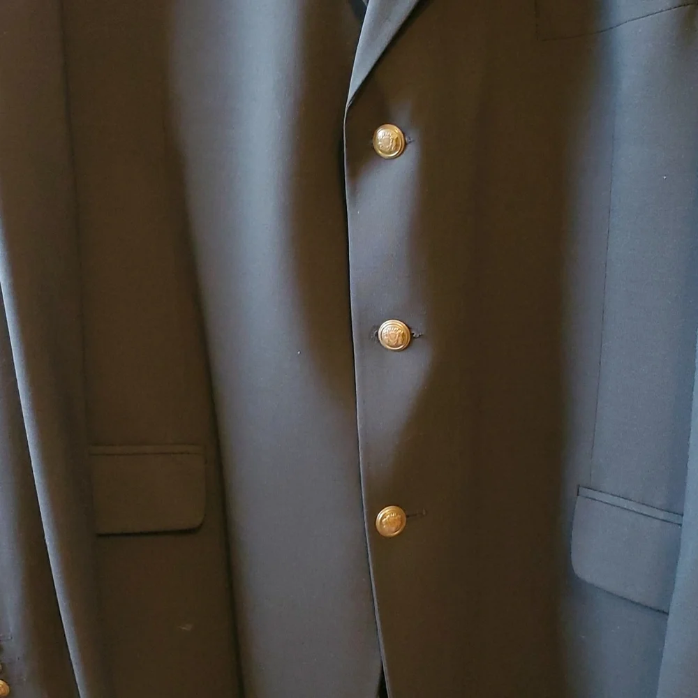 Men's Sports Coat blazer wool blend XL Black